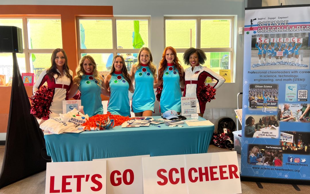 Science Cheerleaders Celebrated Super Bowl At Children’s Museum
